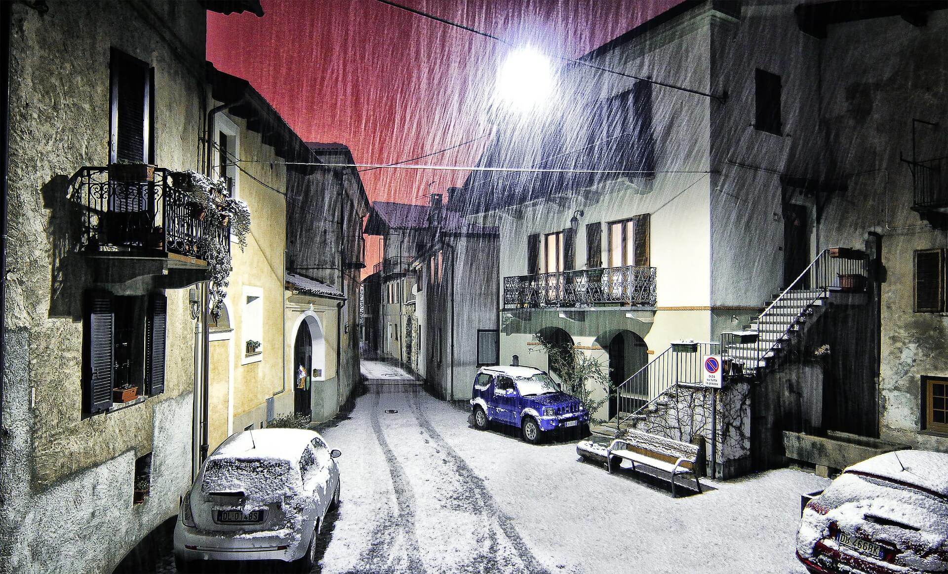 Schnee in Italien.