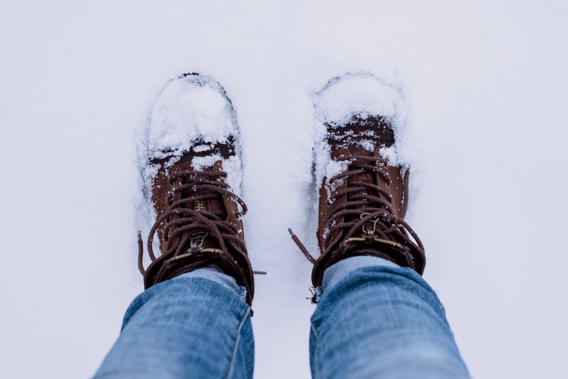 Schuhe im Schnee