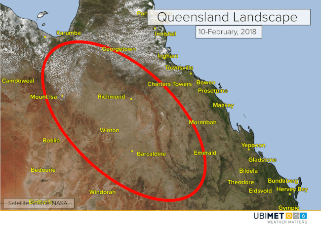 Satellitenbild-Vergleich Queensland, Australien © UBIMET 