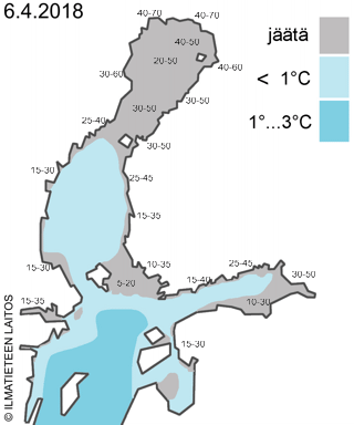 Karte der Eisbedeckung der Ostsee © http://en.ilmatieteenlaitos.fi