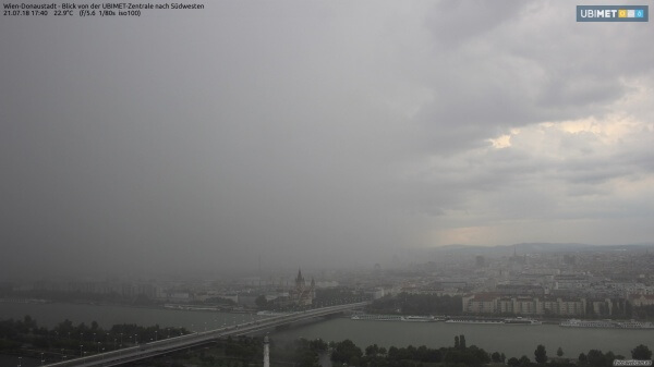 Kräftiger Regen in Wien.