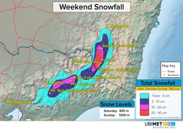 Besonders in den Alpen von NSW gibt es viel Neuschnee.