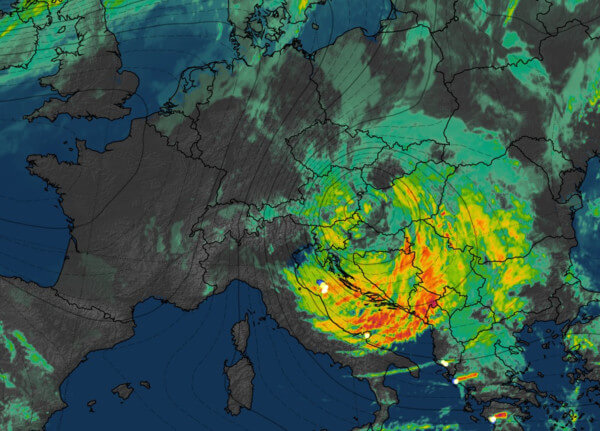 Höhentief im Satellitenbild, 21.10.2018 @ UBIMET
