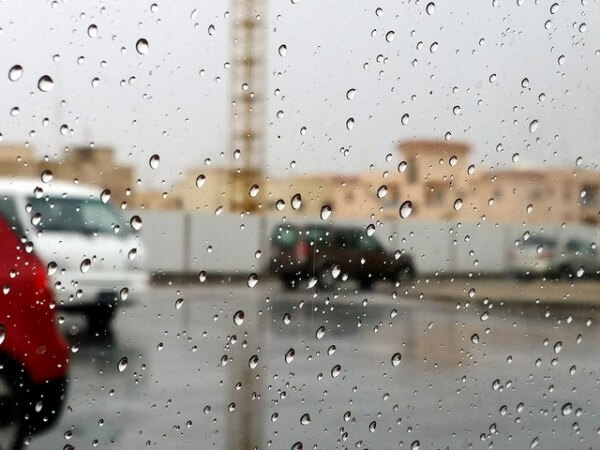 In Qatar gab es ein seltenes Gewitter