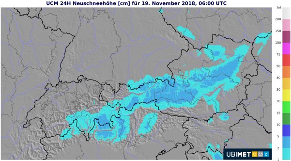 Besonders im östlichen Bergland gibt es etwas Schnee