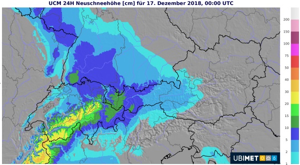 Am Arlberg gibt es 10 bis 15 cm Neuschnee