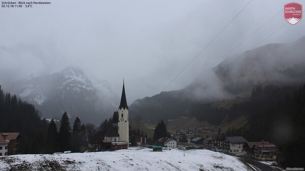 Die Arlbergregion Anfang Dezember 2018.