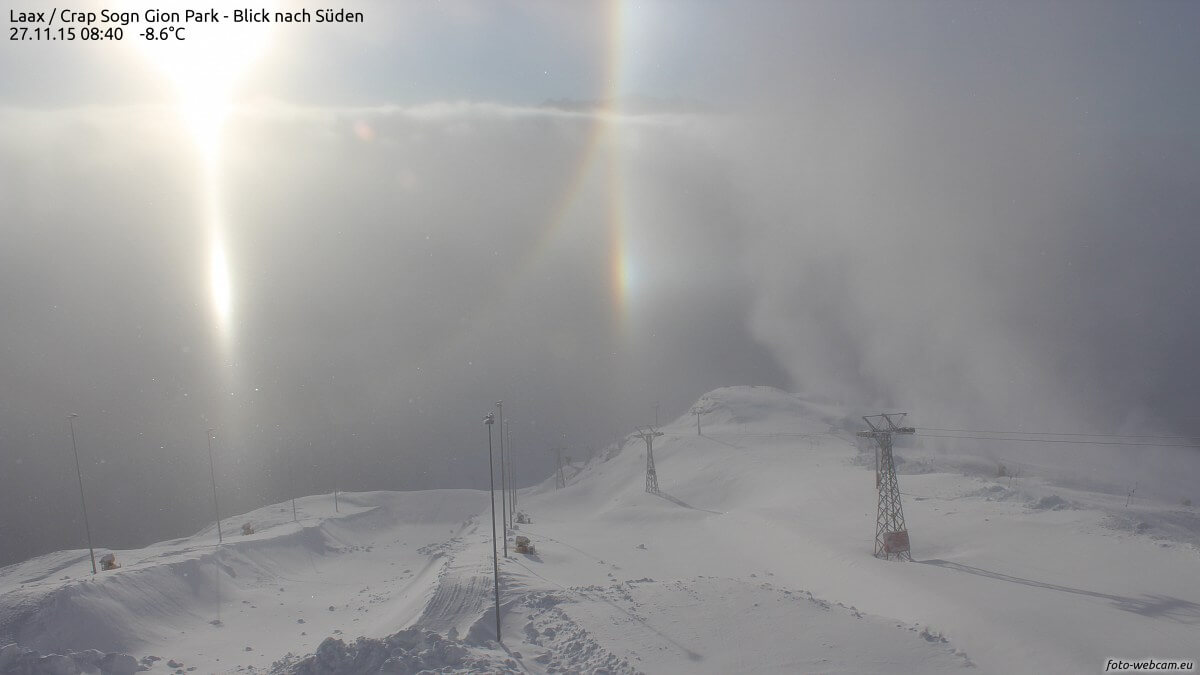 Halo und Schneekristalle