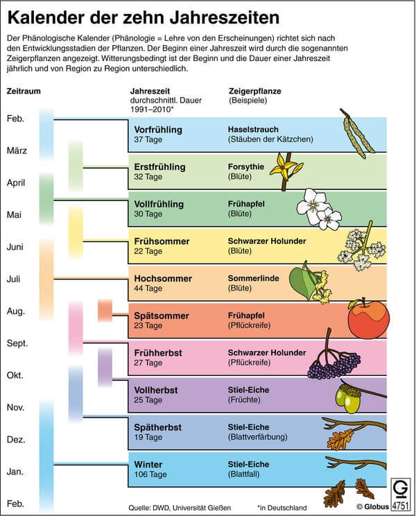 Der phänologische Kalender