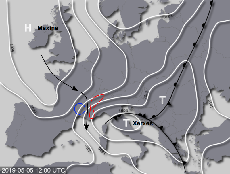 Kräftiger Mistral in Südfrankreich