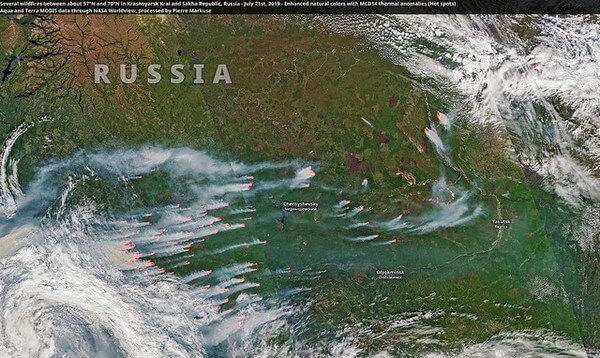 Auch in Sibirien brennt es derzeit vielerorts.