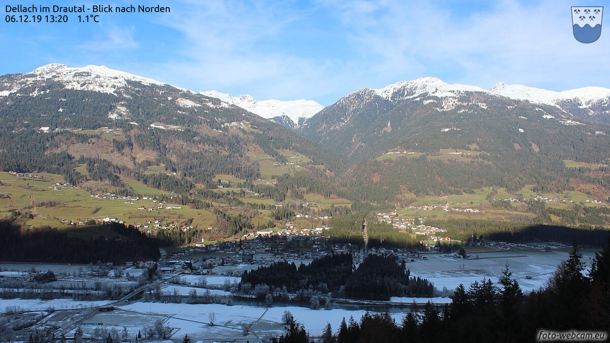 Raureif im Drautal. © www.foto-webcam.eu