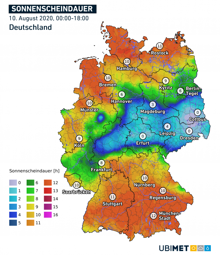 Hochsommer in Deutschland – hohe Temperaturen und kräftige Gewitter