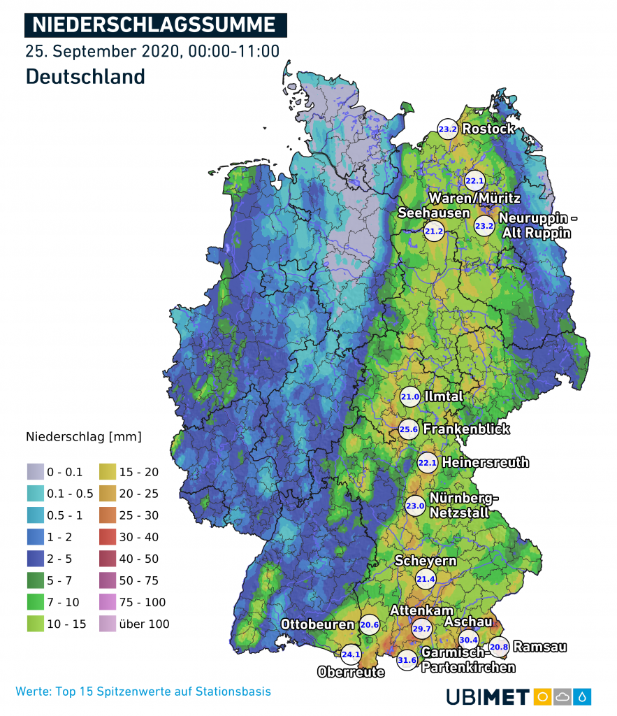 Wo Regnet Es Am Wenigsten In Deutschland Flächendeckender Regen in Deutschland