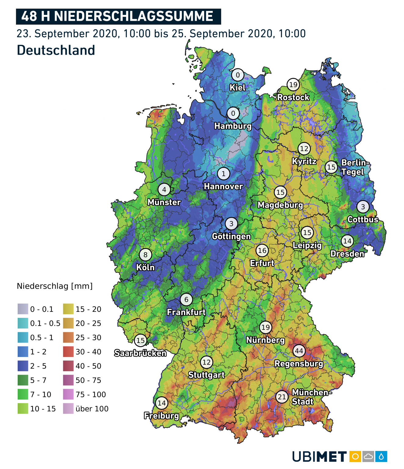 Flächendeckender Regen in Deutschland Flächendeckender Regen in Deutschland