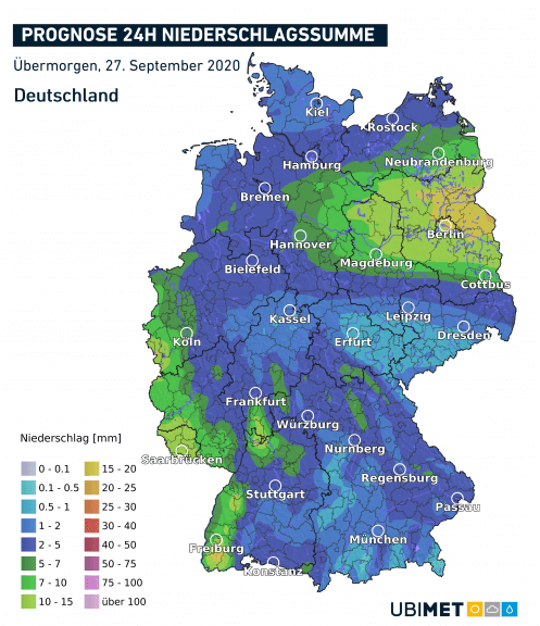 Flächendeckender Regen in Deutschland Flächendeckender Regen in Deutschland