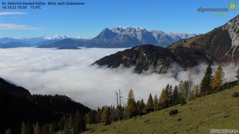 Am Dienstag im Bergland sonnig, in den Niederungen Nebel und Hochnebel