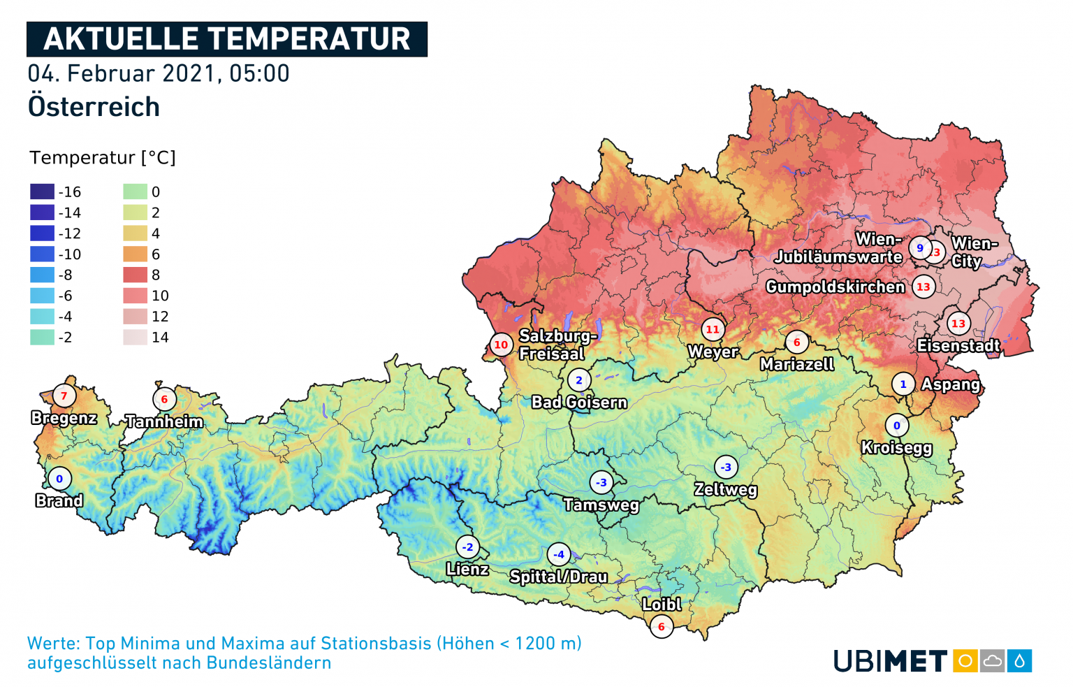 Wochenende bringt große Temperaturunterschiede