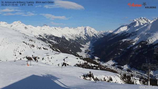 Sankt Anton am Arlberg (Österreich) gestern und heute - https://www.foto-webcam.eu/webcam/st-anton/