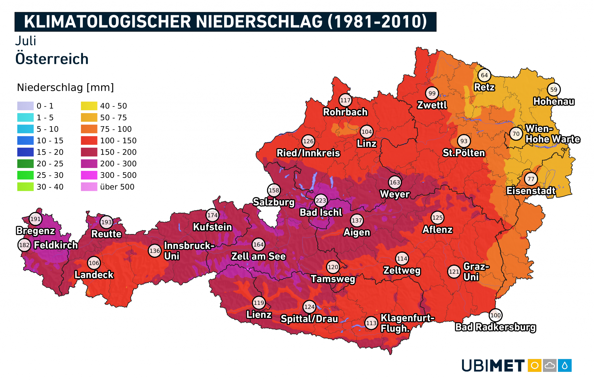 Starkregen und Gewitter am Wochenende