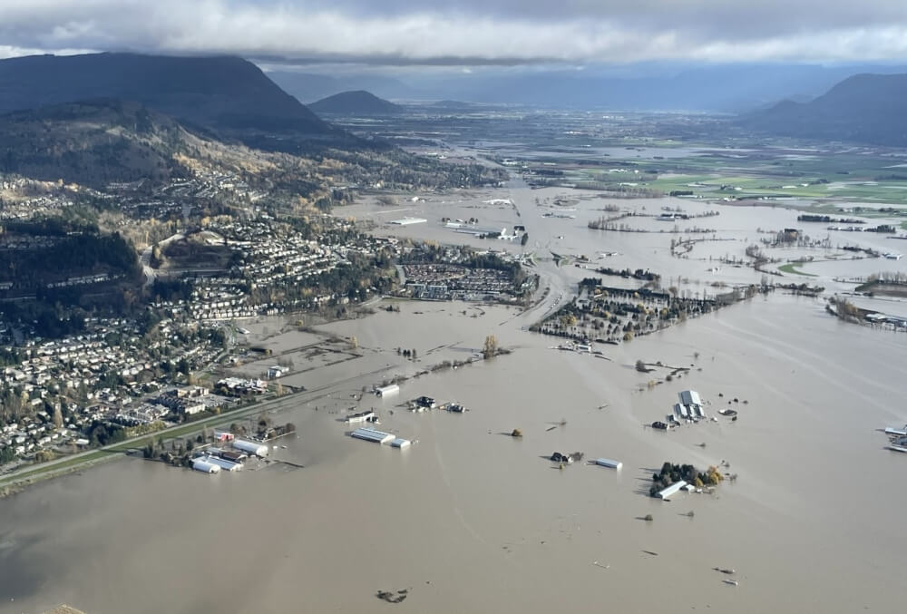 Schwere Überflutungen in Kanada am Rande von Vancouver