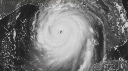 Hurrikane Katrina am 28.08.2005, Quelle: NOA, DWD
