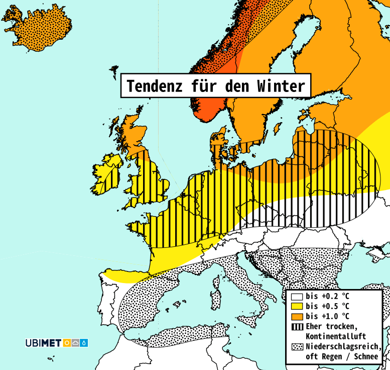 Prognose für den Winter 2022/2023 von UBIMET.