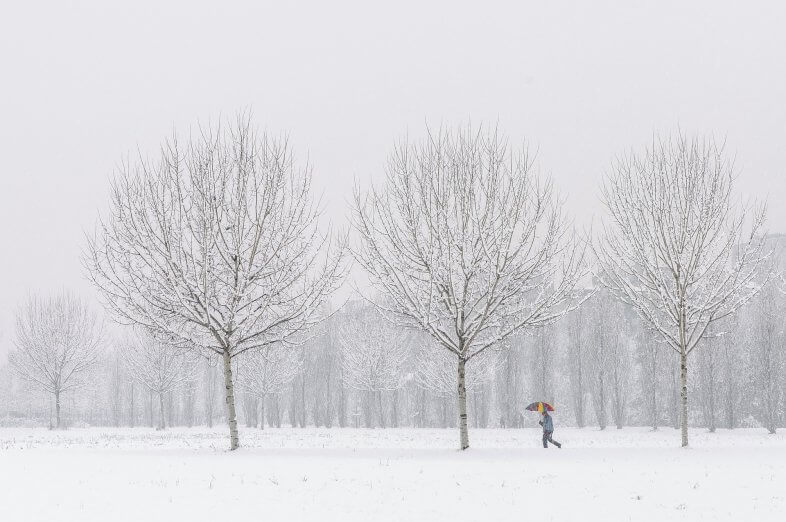 Am Donnerstag von Westen her Schneefall