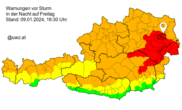 Warnungen vor Sturm @ uwz.at