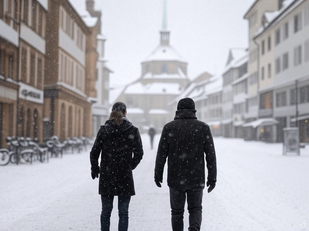 Winterliche Landschaft in Deutschland - KI-generiert mit Grok