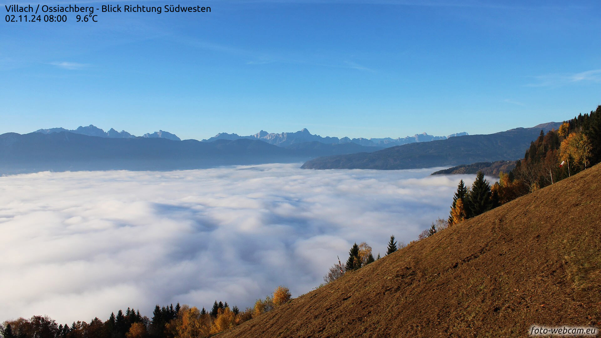 Nebel und Sonne - Ossiacherberg © foto-webcam.eu