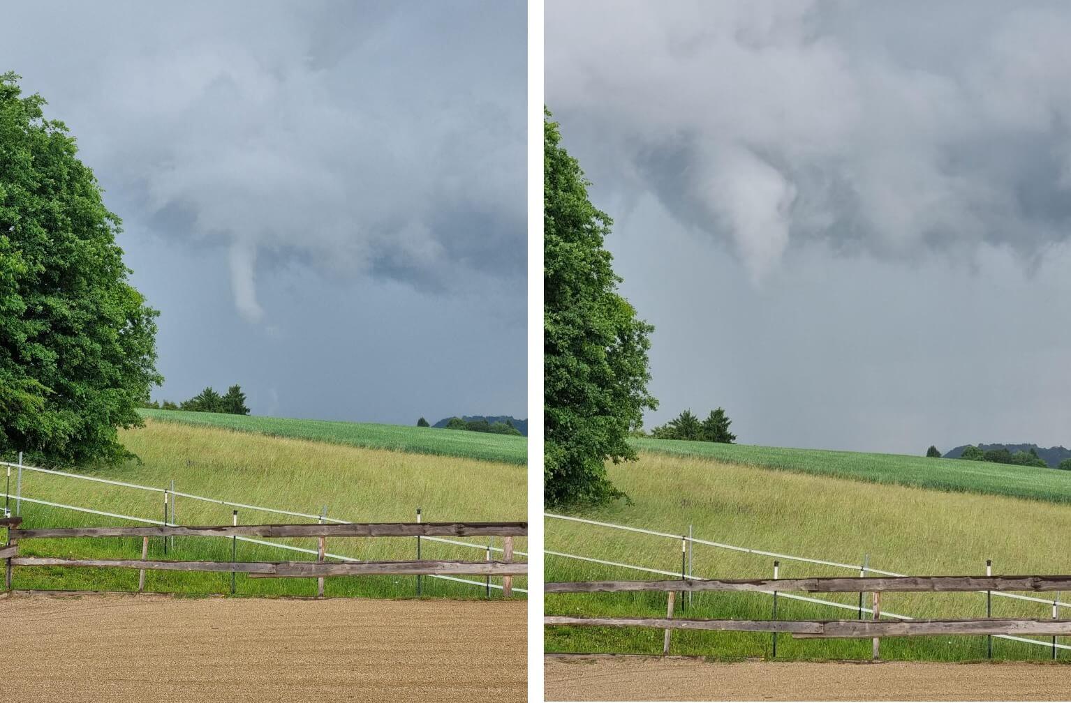 Bilder der Trichterwolke in der Südoststeiermark am 22.05.2025 - © Marc Bauer