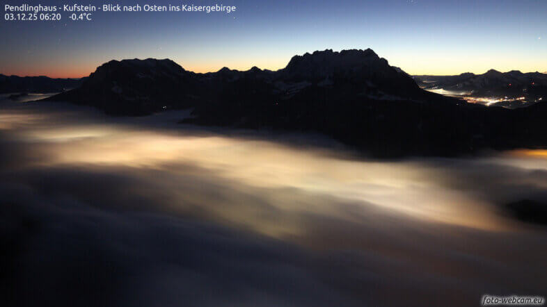 Am Dienstag in den Niederungen nebelig trüb