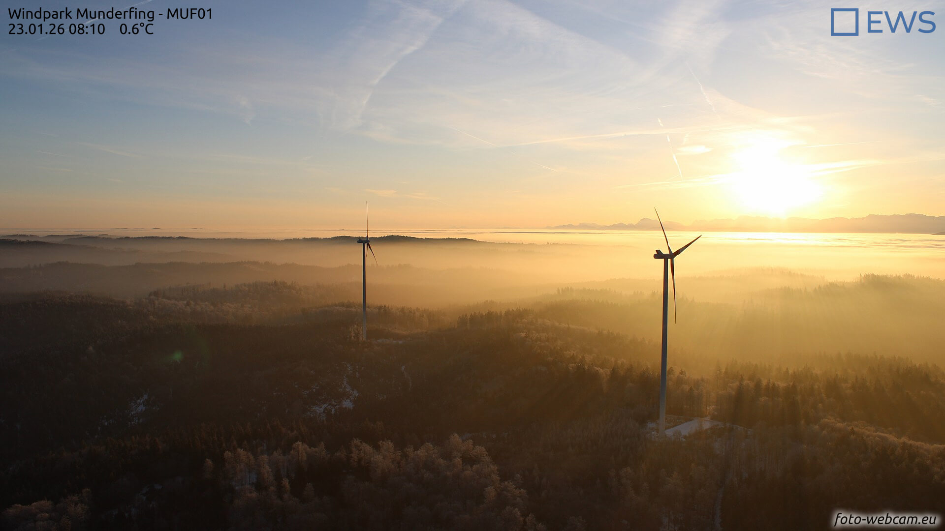Sonnenaufgang in Munderfing © foto-webcam.eu