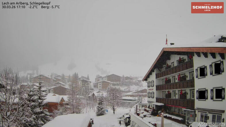Am Dienstag noch kräftiger Schneefall, im Süden sonniger