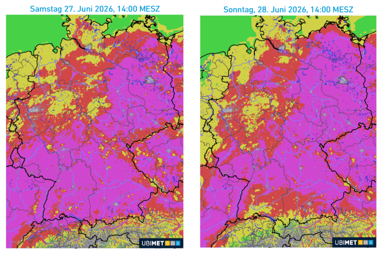 Prognose der Waldbrandgefahr am Wochenende - UBIMET, uwr.de