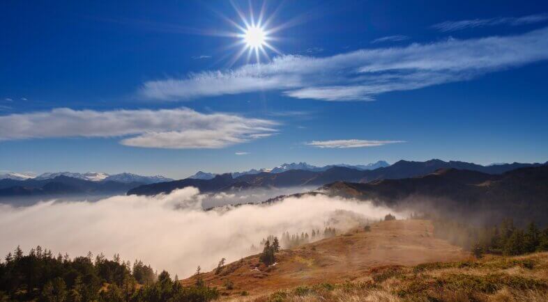 Am Sonntag nach Nebel sehr sonnig